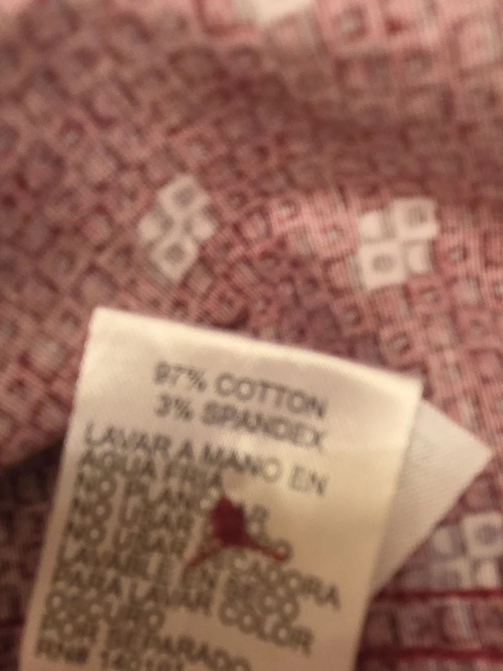 American Breed Men's L Red/White/Black Geometric SS Point Collar Cotton/Spandex